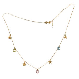 Gargantilla con piedras de colores