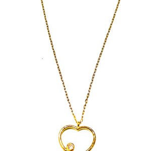 Gargantilla con corazón y circonita