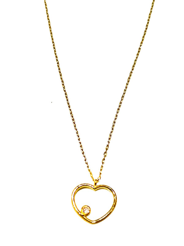 Gargantilla con corazón y circonita