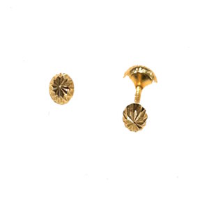 Pendiente oro amarillo lapidados